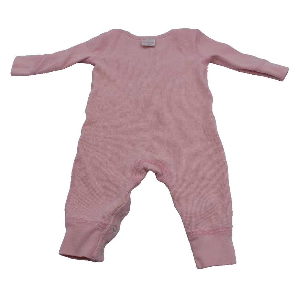 HANNA ANDERSSON Pink One Piece Body Suit Baby Pajamas -- Sz 6-12 M Months